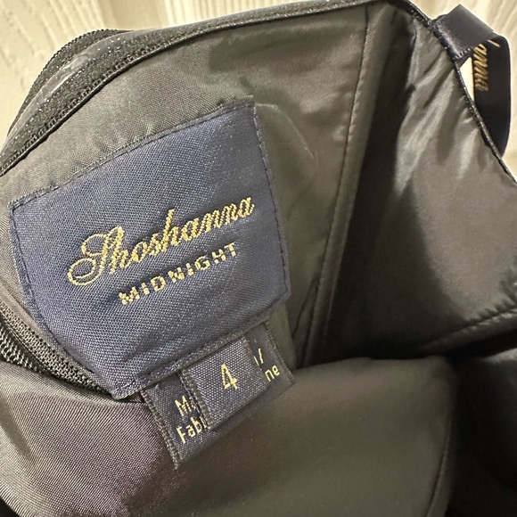 Shoshanna Women Off The Shoulder Nyla Metallic Star Mini Dress Black NWT - Picture 6 of 6